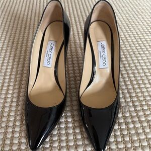 Jimmy Choo Romy 85 patent leather pumps, Women, Black, US 9, size 40